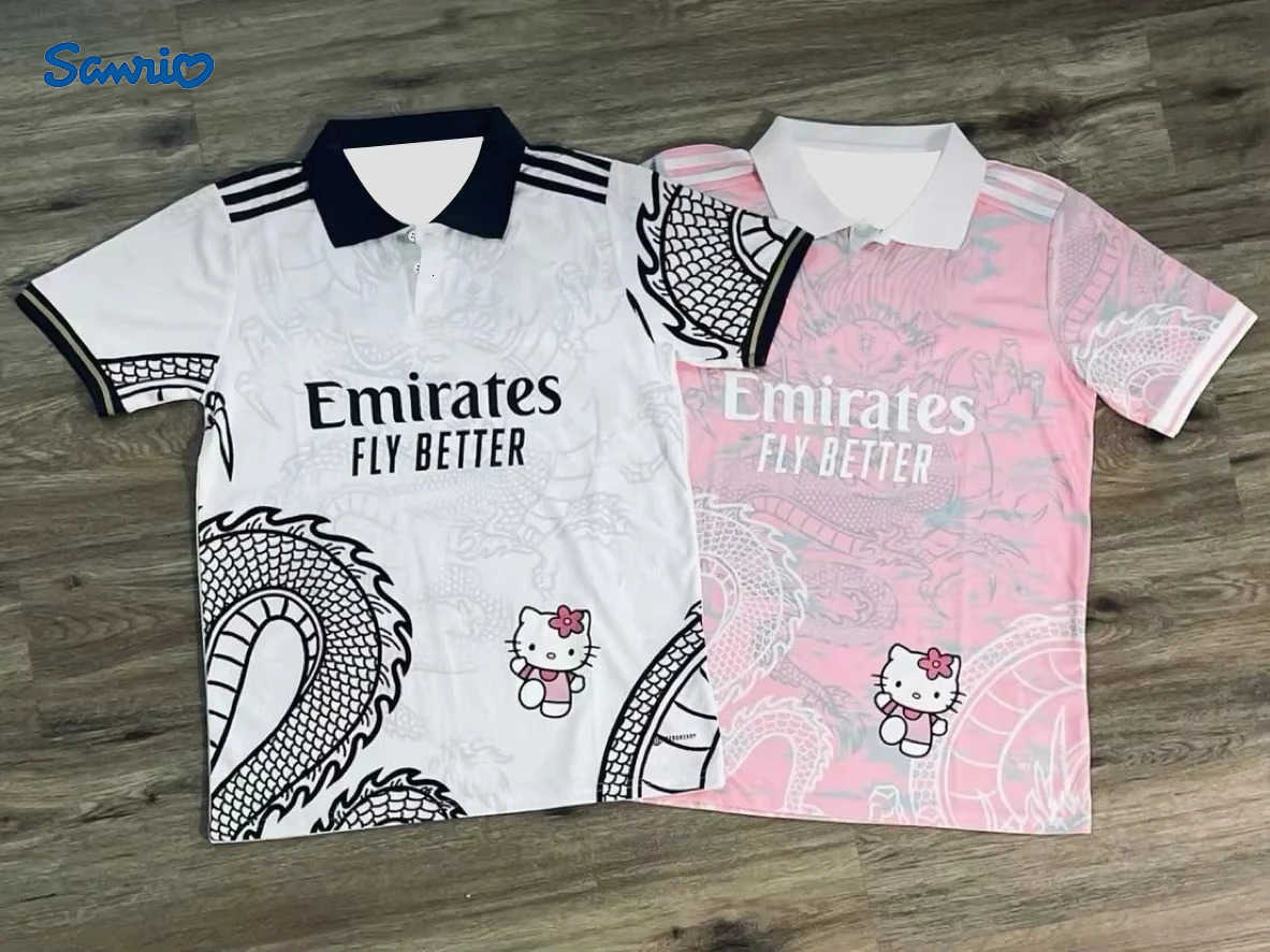 Sanrio Collaboration Hello Kitty Cartoon Cute Polo Shirt Woman And Girls Fashion Short Sleeved Top Youth Women Adults Polo Shirt L250920