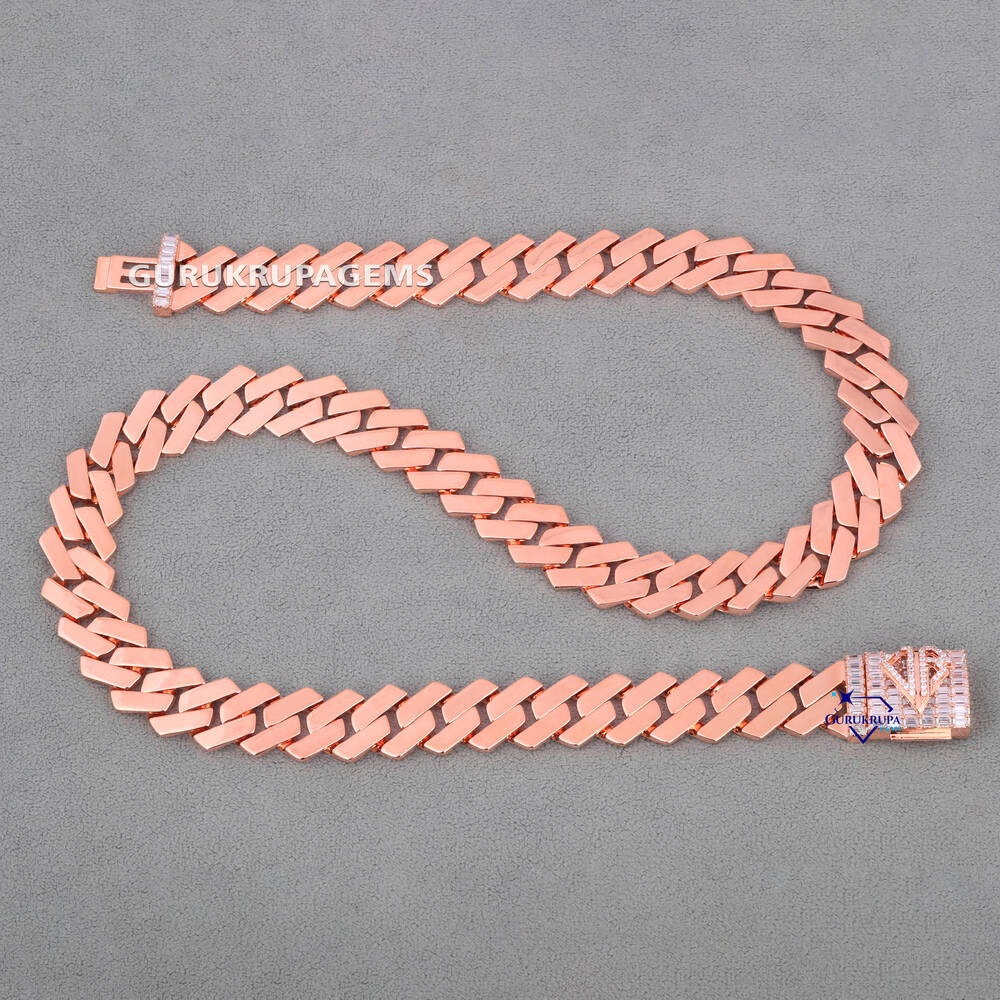 Personalized Lock Hip Hop 925 Sterling Silver 18MM Iced Out VVS Moissanite Baguette Diamond Cuban Link Chain Luxury Bling