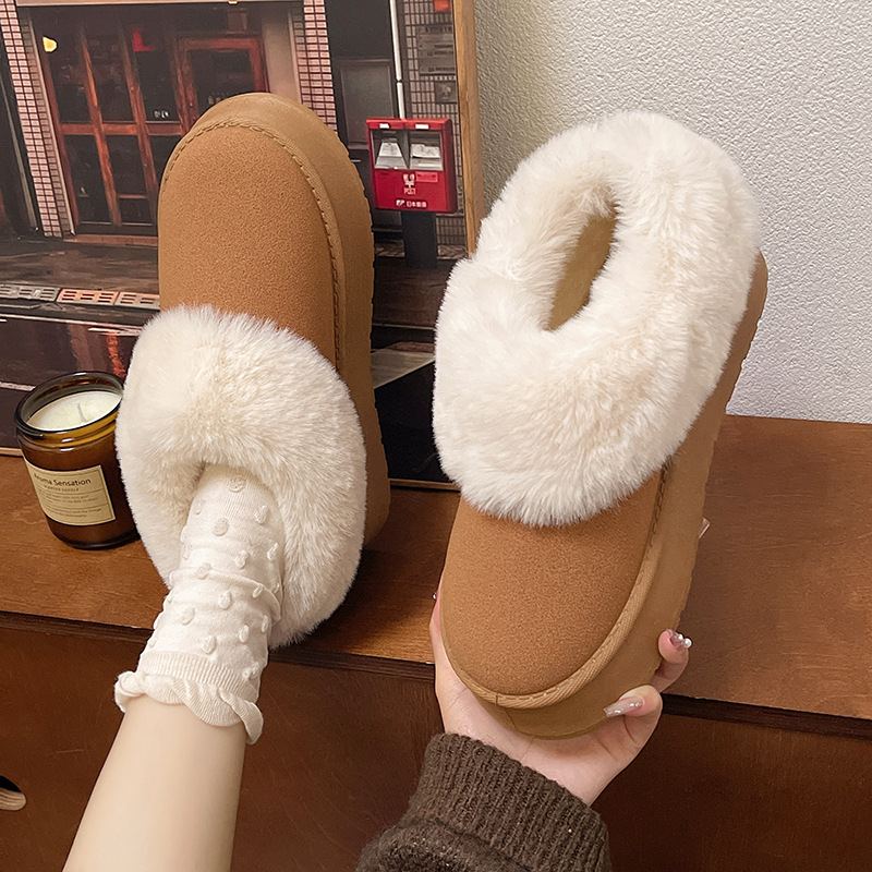 free shipping designer The new thick-soled warm snow boots for women in autumn and winter are thick-soled and warm with fur in one piece and a pair of woolen boots on top