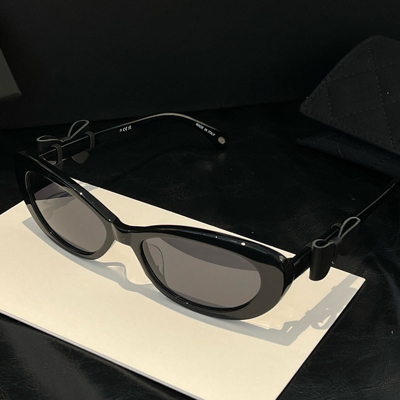 stylish Women Cat Eye Sunglasses 9181Q Fashion Womens Acetate Calfskin Bow Glasses Designer Womens Travel Sunglasses UV400 Protection Bring original box