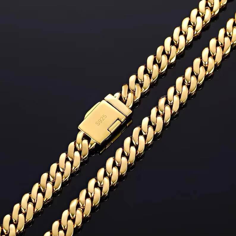 6MM Moissanite Chain Iced Out Hiphop 925 Silver Jewelry Bling Necklace Men VVS Moissanite Cuban Link Chain