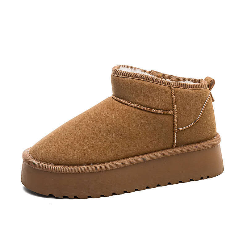 Platform Sole Snow for Women, Boots, 2024 Winter New Style, Warm Cotton Fleece Lined, Thickened Women's Shoes, Short Boots designer shoes designe