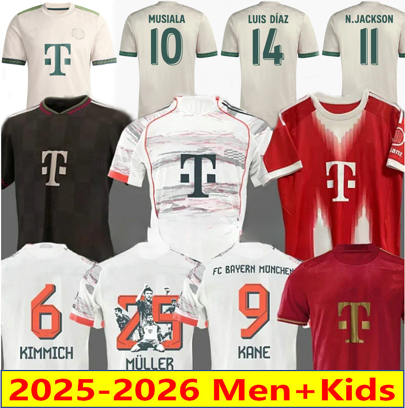 25 26 KANE soccer jersey FANS Player Vertion 2025 2026 MUSIALA DAVIES SANE KIMMICH MULLER GNABRY 125th anniversary football shirt Men Kids sets uniforms