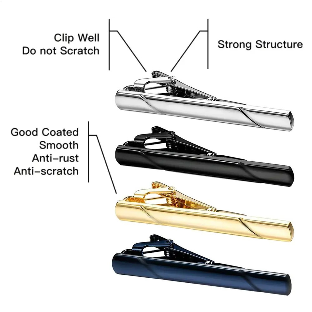 High Quality Tie Clips Metal Copper Necktie Pin For Men Formal Wedding Ceremony Gold Male Women Ties Suit Accessories 250920