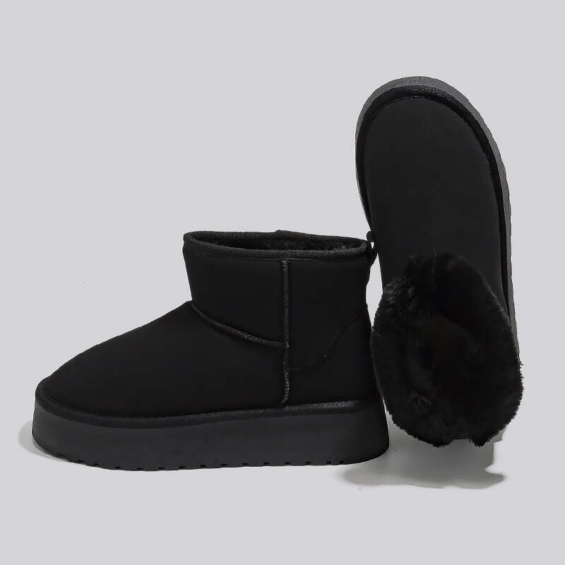 Winter New for women shoes, Fleece-Lined, Thickened Snow Cotton Versatile Thick-Soled Warm Shoes, Short Boots designer boots designer shoes snow boots