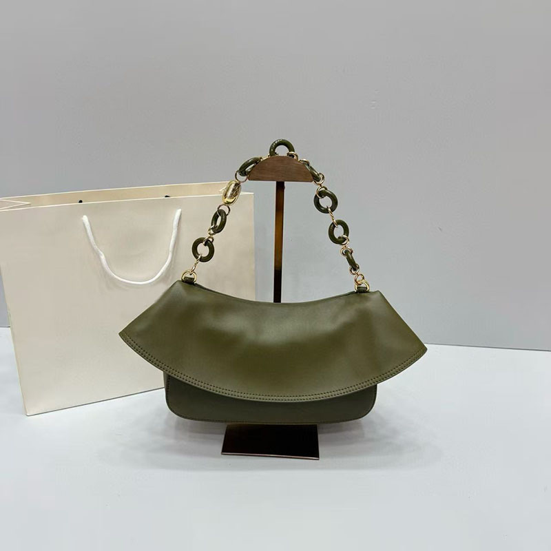 Designer Lafite grass flap diagonal cross bagg Crossbody Ola shoulder Leather purse Women Chain underarm multifunctional Makeup Wave skirt edge bag with box