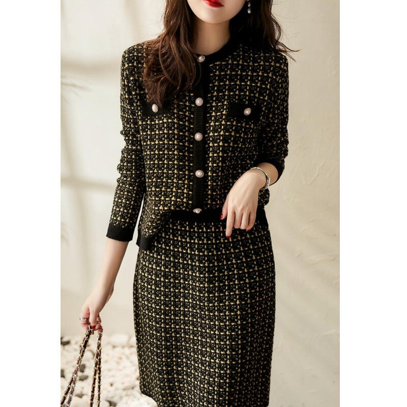 Luxury Brand Designer Clothing Jacket 2025 Spring And Autumn New Style Light Social Atmosphere Walking In The World Little Style Long Sleeve Knitted S