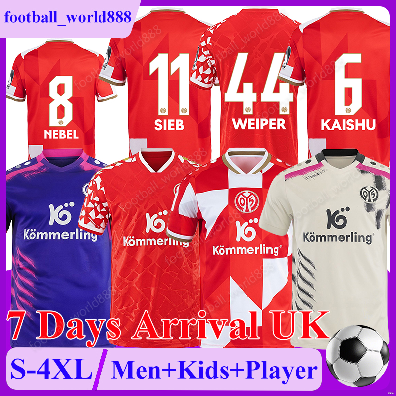 XXXL 4XL FSV Mainz 25 26 Soccer Jerseys SIEB WEIPER KAISHU 2025 football shirts NEBEL LEE KOHR football kits BELL HOLLERBACH NORDIN BOBZIEN TAUER Men Kids Kit Socks Set