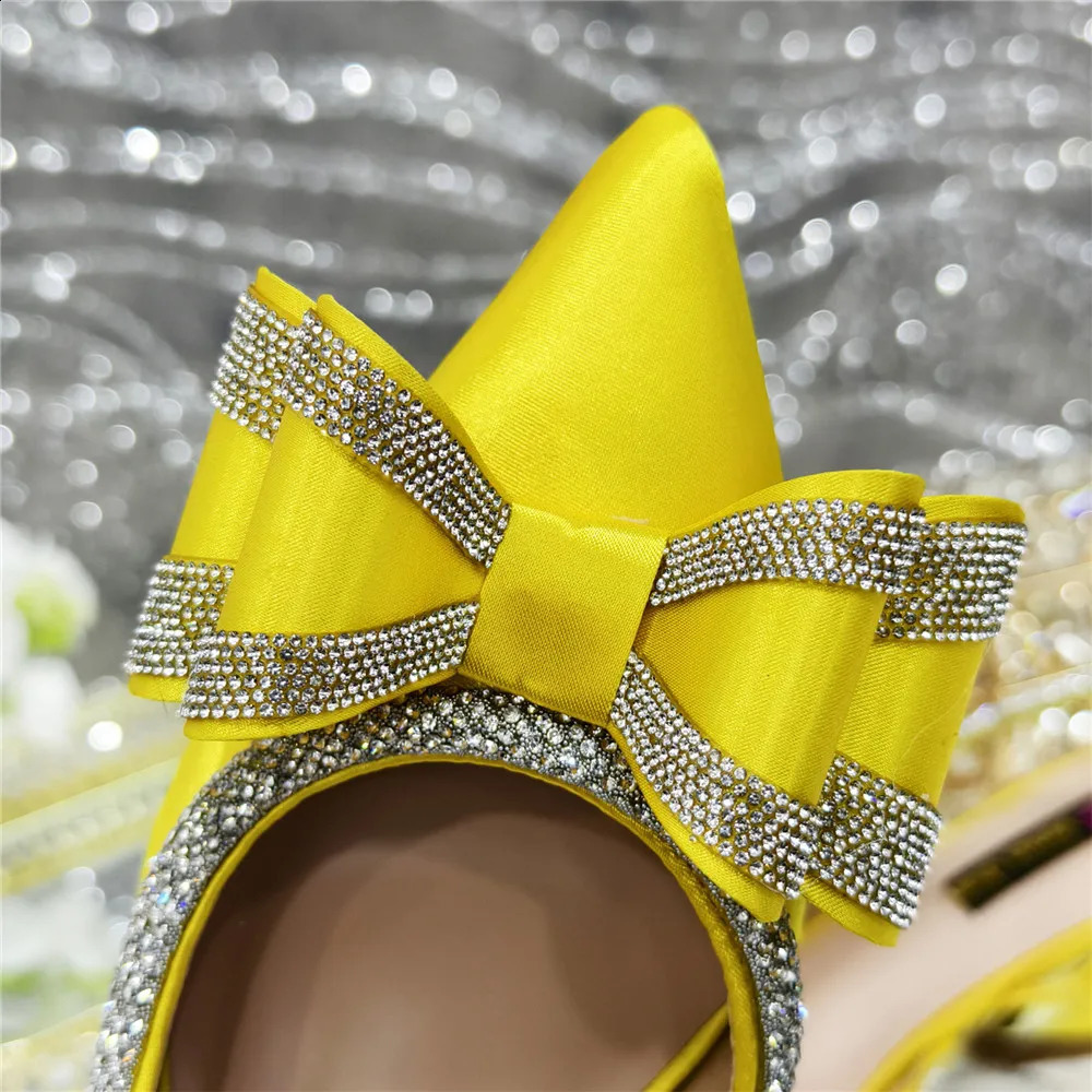 Arrival Elegant African Party Highheeled Shoes Chain Decoration Trendy Womens Sandals Nigerian Women Wedding Pumps250920