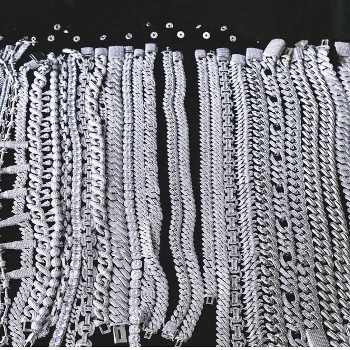 81012mm Cuban Link Chain Pass Tester VVS Miami Cuban Necklace 925 Silver Hiphop Moissanite Cuban Chain