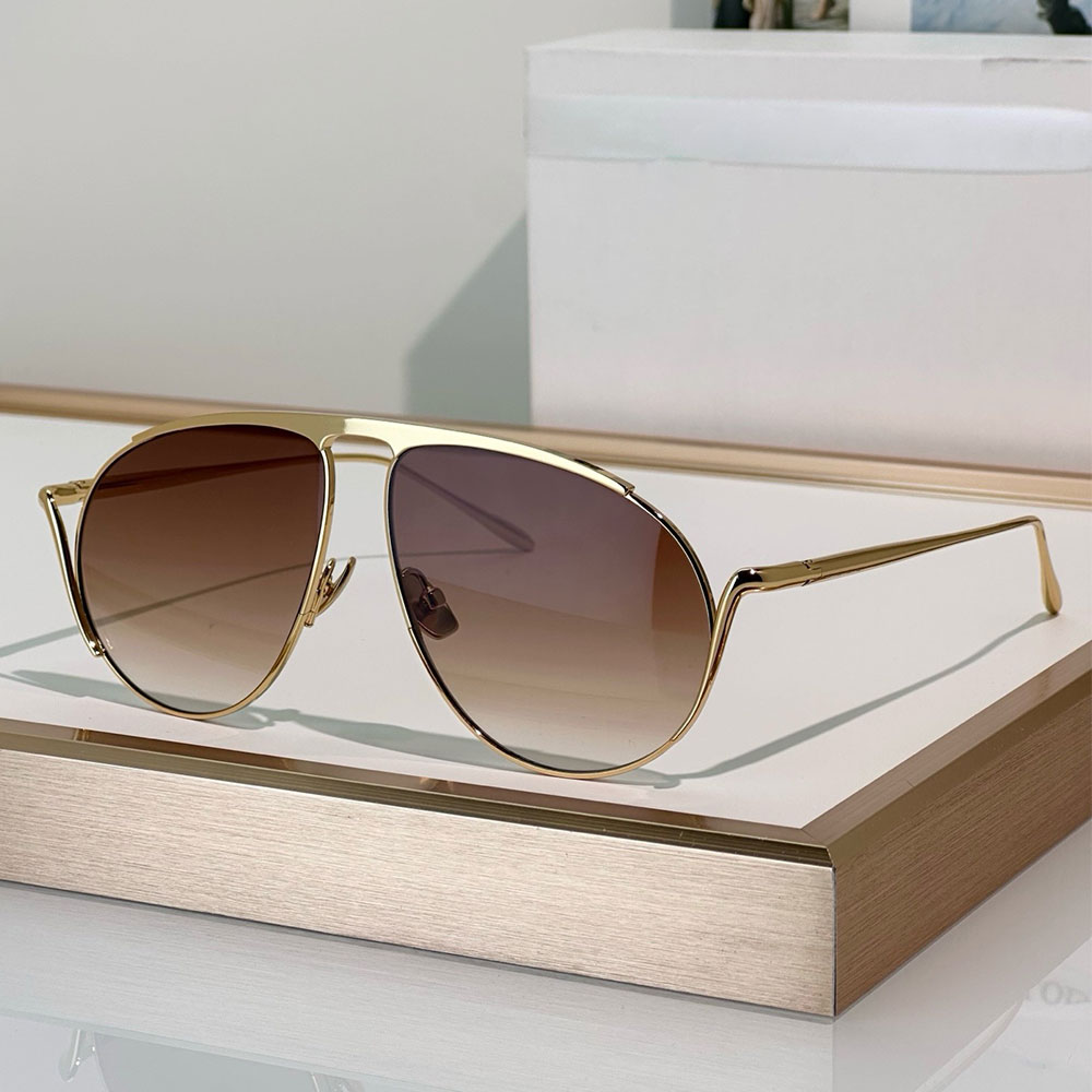 LW40180U Brand Mens Hillock Sunglasses Designer Pilot Glasses Womens oversized metal frame sunglasses UV400 Protection