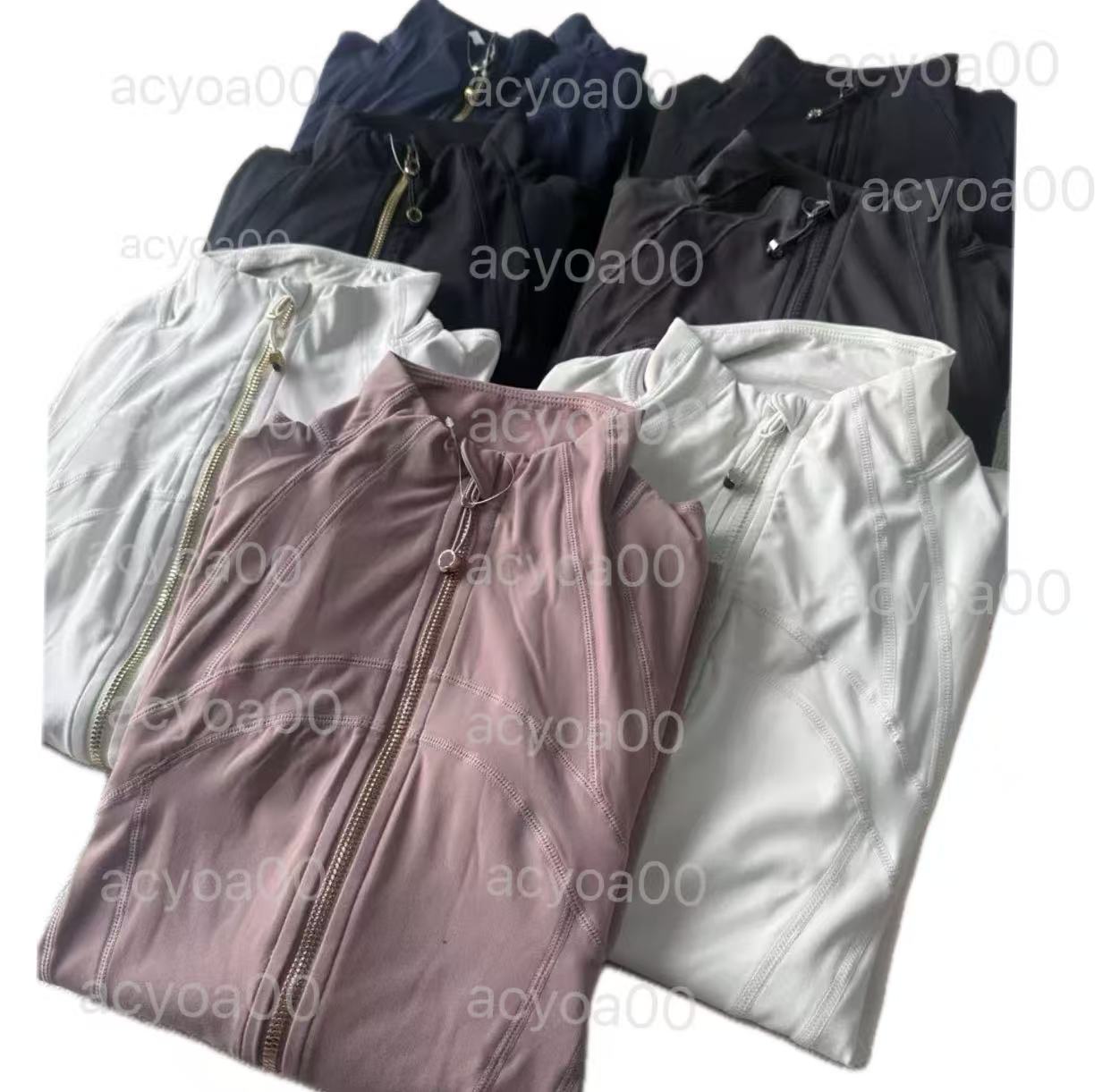 top Womens Yoga Jacket Long Sleeves Outfit Solid Color Back Zipper Gym Jackets Shaping Waist Fitness Outfit Sportswear For Lady