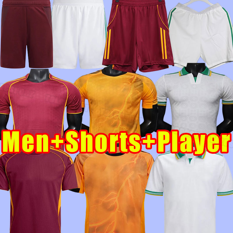 25 26 DYBALA Soccer jerseys shorts maglia Pellegrini belotti CELIK Abraham Football shirts MANCINI KUMBULLA men kids EL SHAARAWY fans player version Uniform roma