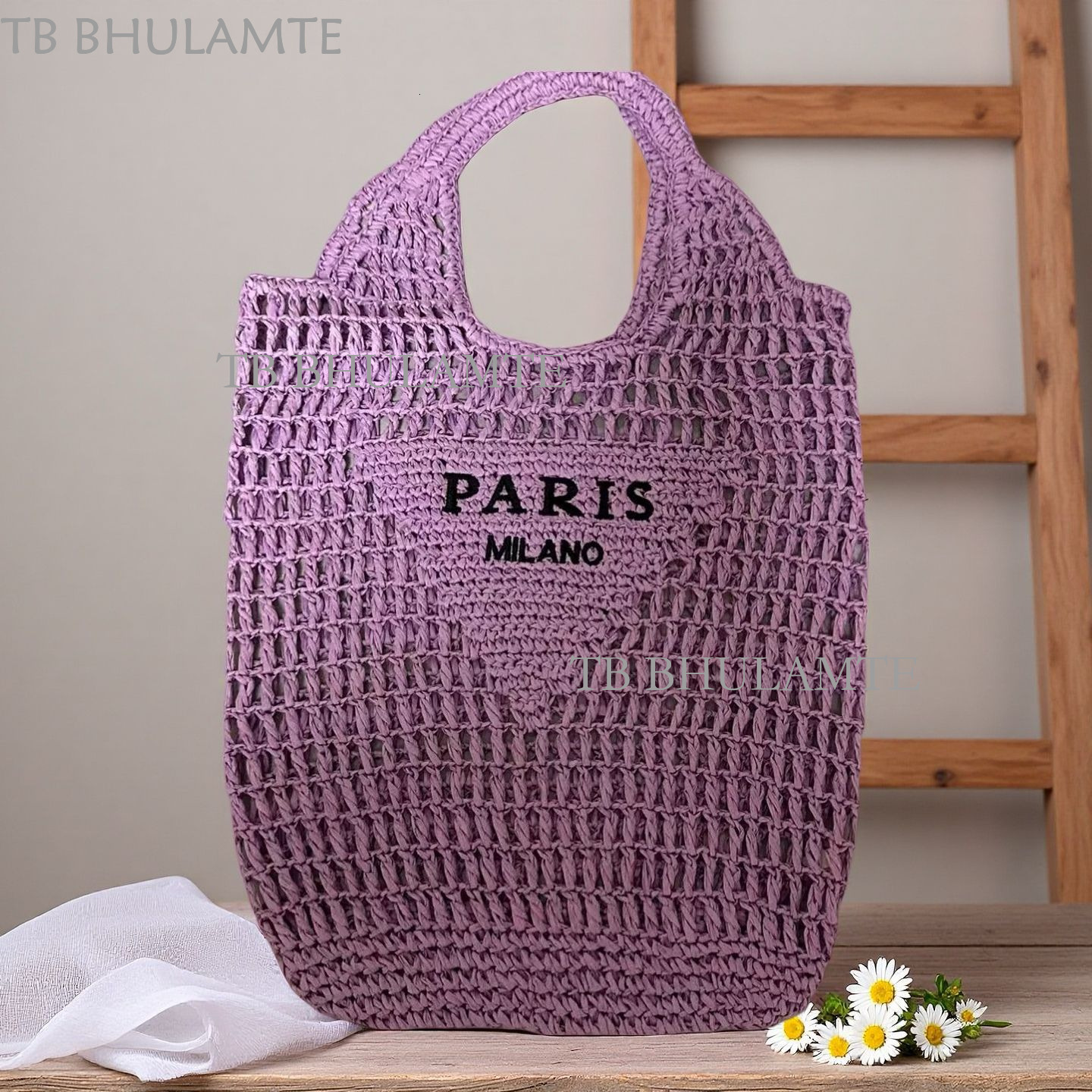 Letter Embroidery Handwoven Bag Hollow Crochet Straw Bag Beach Vacation Beach Luxury Designer Free Shipping Bag Shoulder Bag Straw Bag For Women