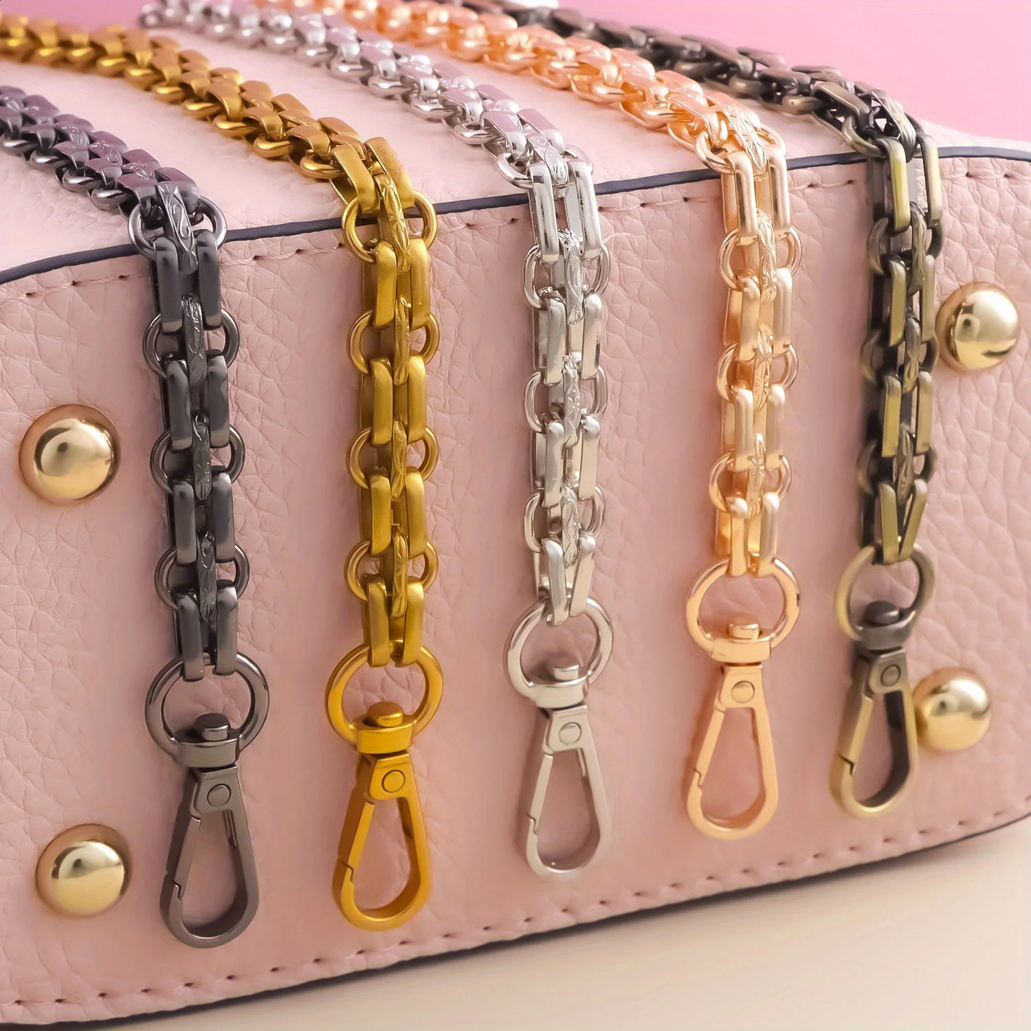 Metal Bag Chain Replacement Parts Accessories for HandWoven Shoulder Handbag DIY Handmade Tools Detachable Straps Purse Making250920
