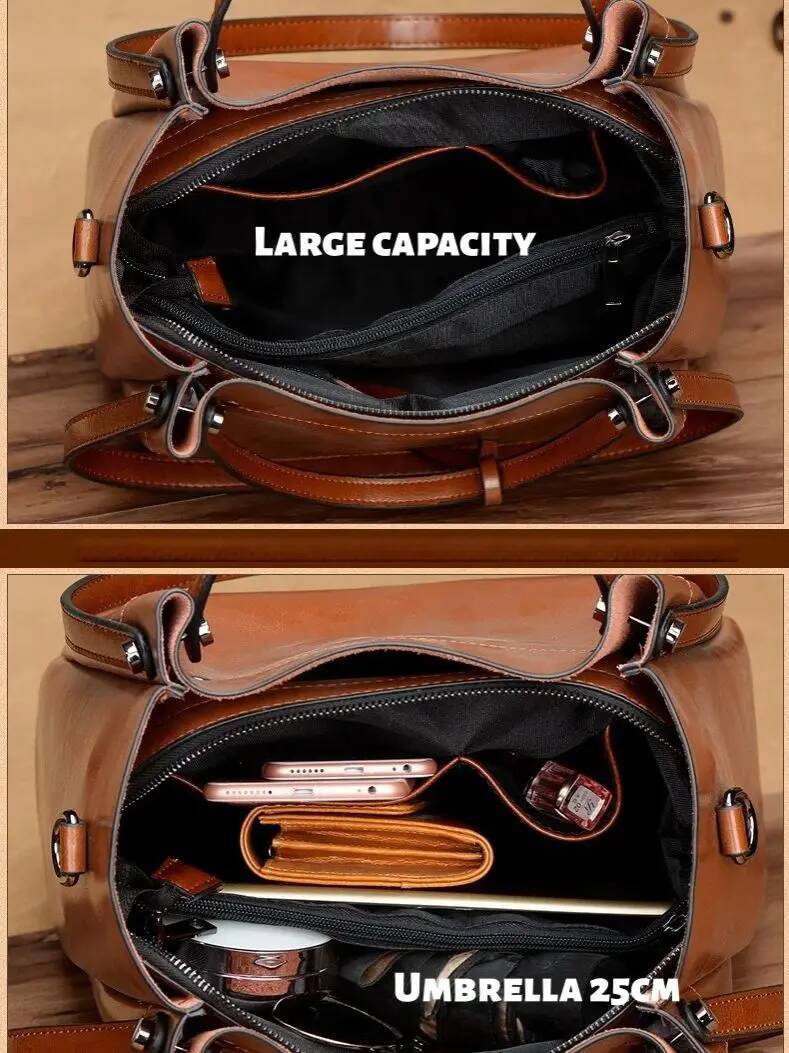 French Retro Style Women s Shoulder Bag Leather Large Capacity Soft Casual Handbag design Women s Crossbody Bag Autumn New Designer Bag