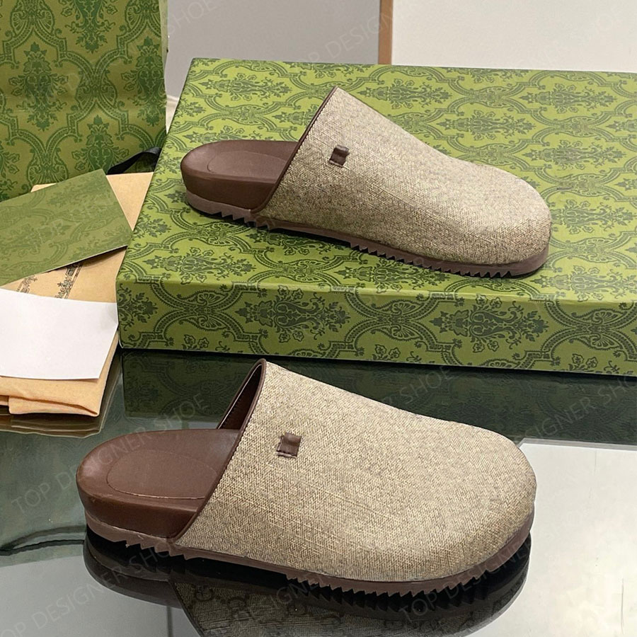 Suede Metal Button slides men womens mules Flat shoes man slipper Beach sandal slip on colg Luxury designer slides Vacation shoes Factory footwear 36-46