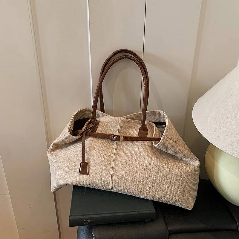 Leather Handbag With Simple Style Large Capacity Women s design Shoulder Bag With Zipper Women s Armpit Tote Bag Autumn New Designer Bag