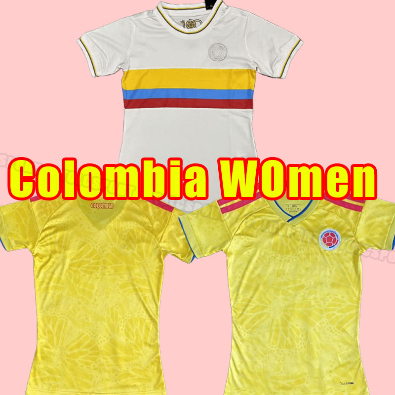 Women girl Colombia Home Away soccer jerseys 2025 2026 JAMES football shirt FALCAO CUADRADO maillot BORRE D. Sanchez Luis Suarez Centenary Anniversary 100TH
