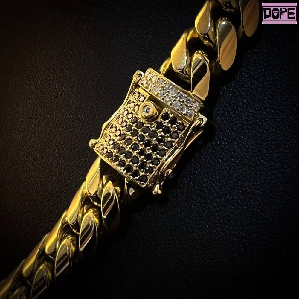 Popular Cuban Chain Necklace Customized Trendized Moissanite Jewelry Gold Plated 925 Silver Cuban Link Chain