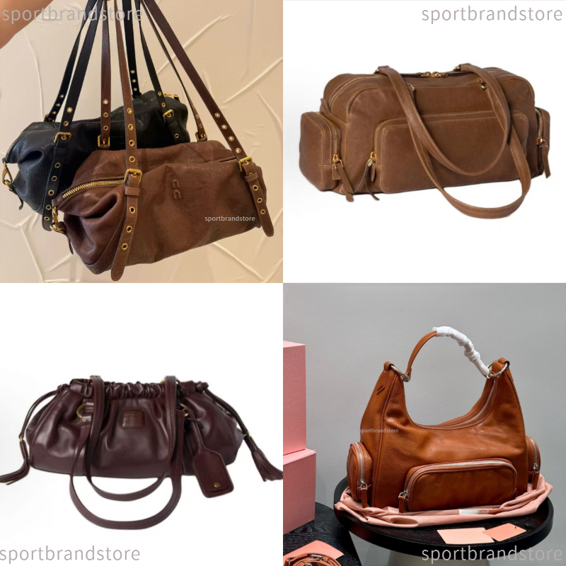 Top Quality Cowhide Genuine Leather Designer Bag Woman Motorcycle Bag Luxury Shoulder Bag Underarm Bag Joies Nappas Bag Lady Handbag Pockets Tote Bag Monks Vintage