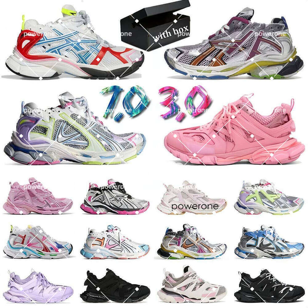 2025 Designer Runners 7.0 7.5 Triple Super Running Shoes Retro Tesss Gomma Platform Transmit black white pink blue jogging Trainers sneakers 36-46