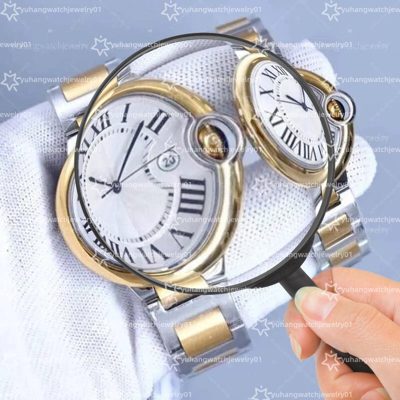 New wwatches men Round Gold Quartz Stainless Steel Super Waterproof Watch designer watch women Montre Homme Lovers Watch