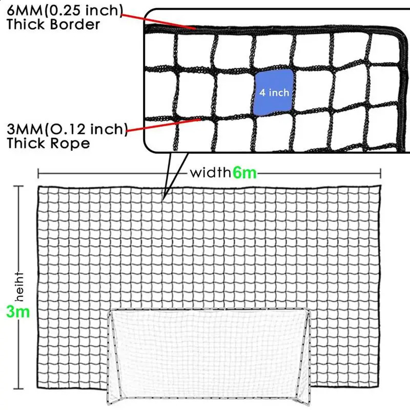 Soccer Backstop Net Heavey Duty Football Practice Net Golf Net Sports Practice Barrier Net Reusable Rebounder Training Tool 250920