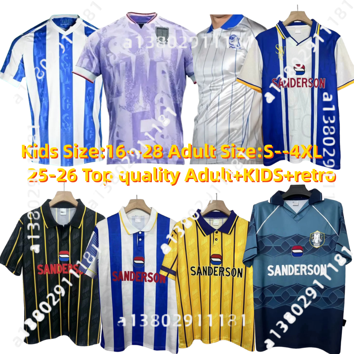 25 26 soccer jerseys Will Vaulks Callum Paterson Michael Smith Tyreeq Bakinson Mallik Wilks kids kit football shirts 93 94 95 97 home away retro jersey 666