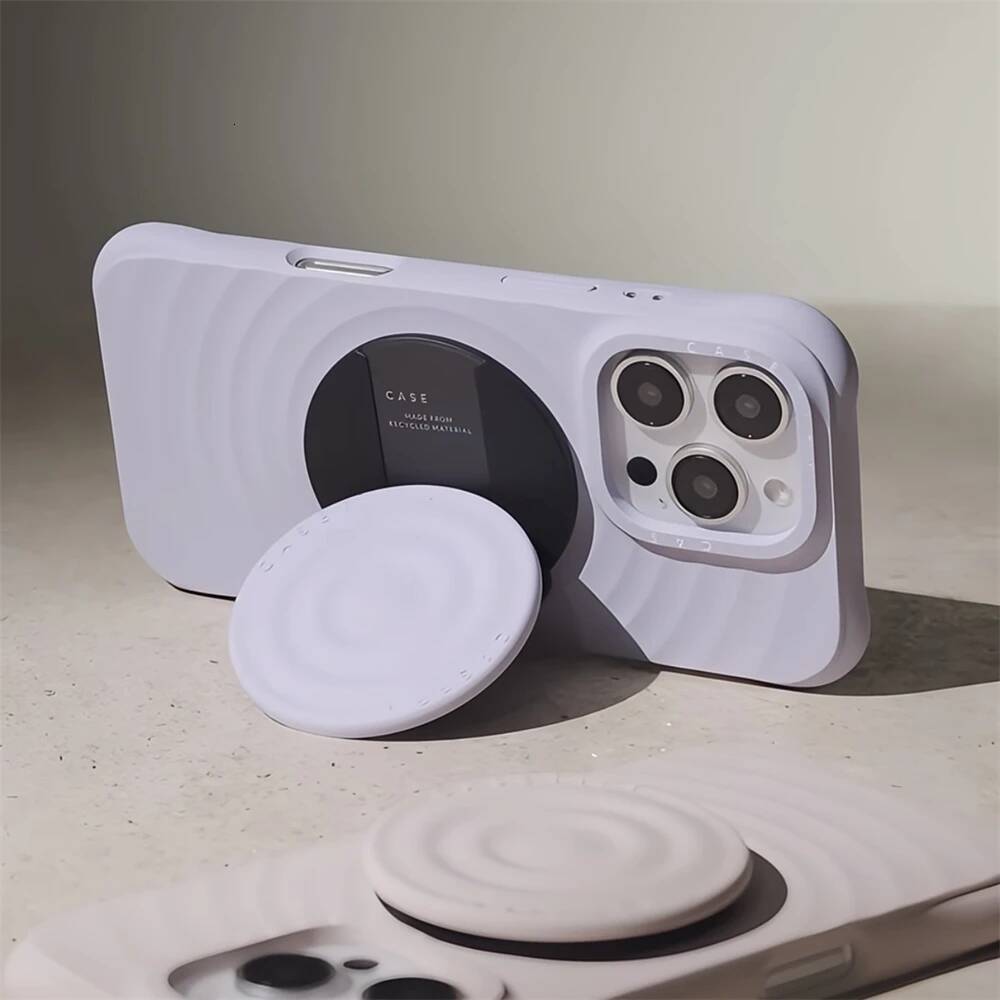 Ripple Silicone Engraved Letters MagSafe Phone 15 14 13 12 Pro Max Magnetic Case for iPhone 16 Plus Cover