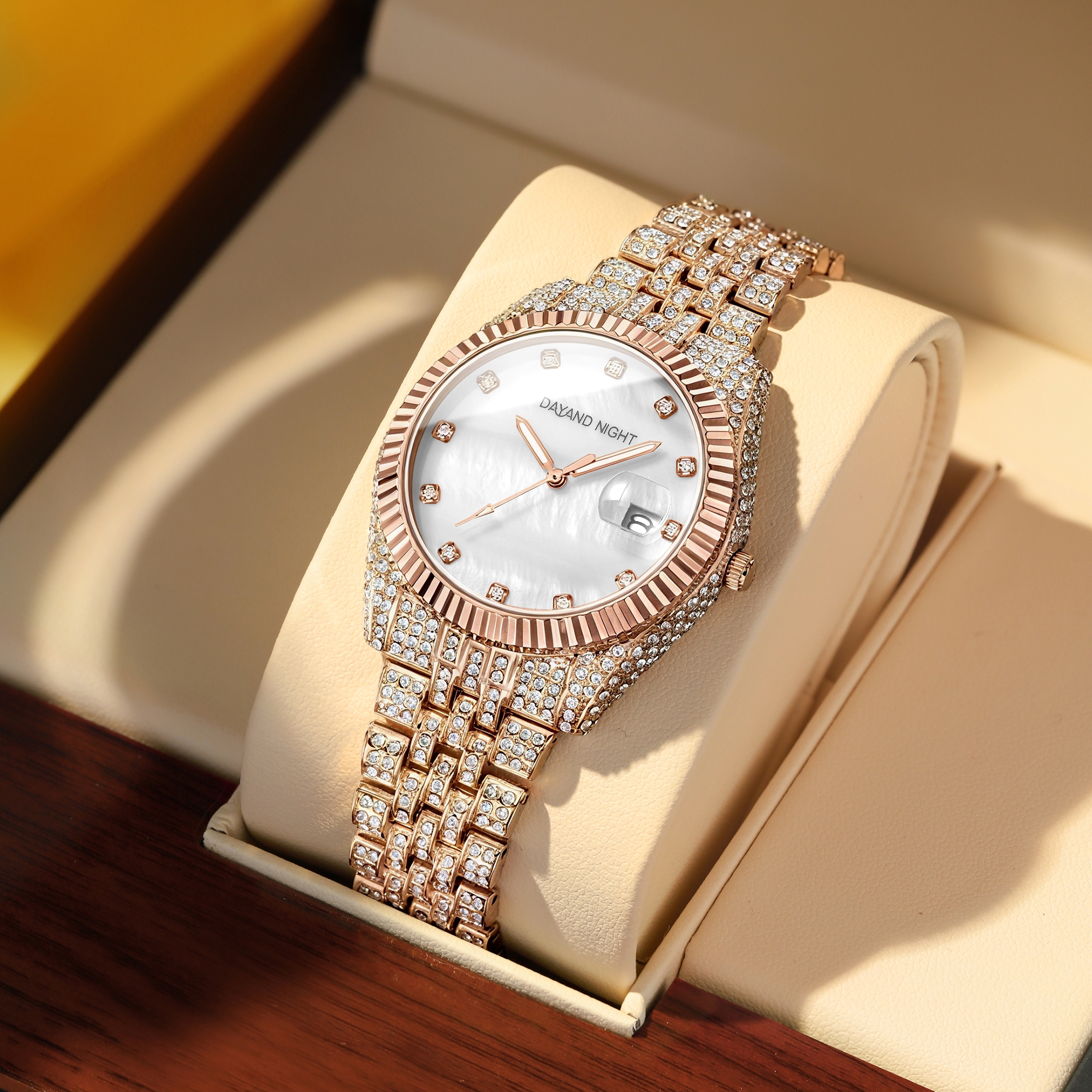 Luxury Diamond Couple's Watch | Quartz Wristwatch for Men & Women | Fashionable Dress Watch with Elegance| Perfect For Daily Wear, Evening Partie