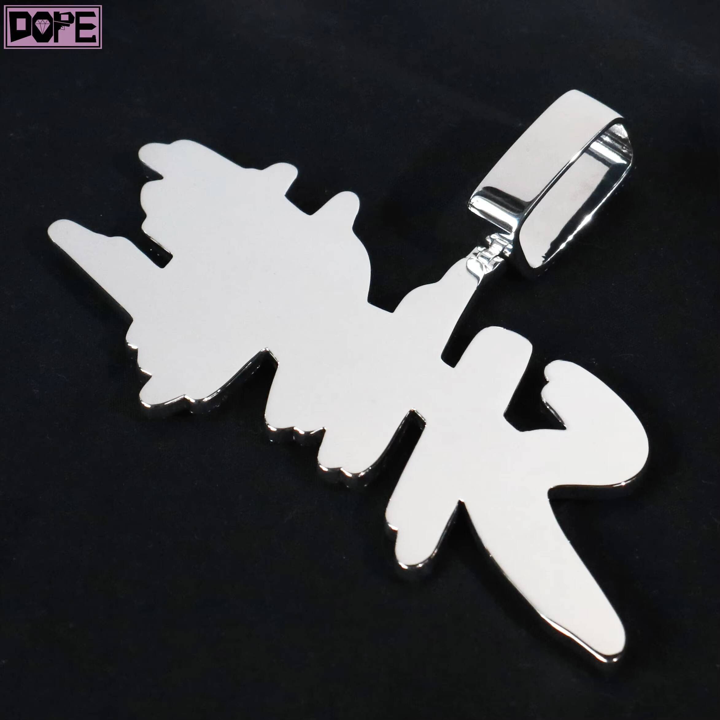 Iced Out Mossanite Pendant Chain 925 Silver Customized Trend Font Name Letter Hiphop VVS Customized Trend Moissanite Pendant