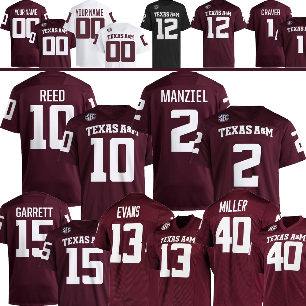 Johnny Manziel Texas AM Aggies Football Jersey Marcel Reed LeVeon Moss Rueben Owens KC Concepcion Mario Craver Taurean York Von Miller Myles Garrett Mike Evans