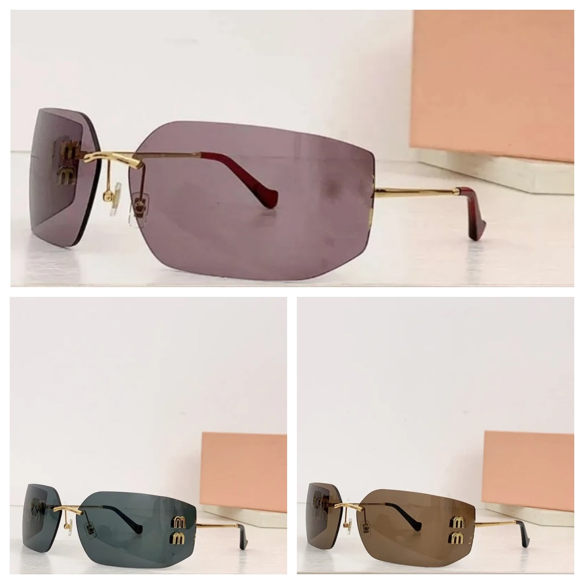 Designer Sunglasses For Women Men Beach Sun Glasses Trendy Classic Square Metal Legs Letter Design Cat Eye Top Quality Eyeglasses Oval Luxury Monogram Sunglasses