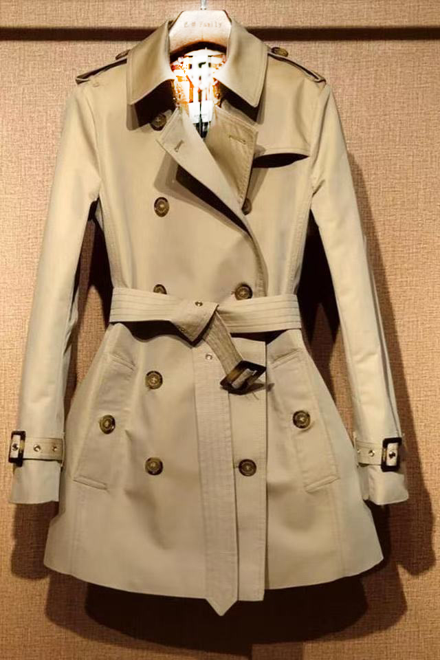 Designer fashion European goods 2025 coat new autumn cotton women's long fashion plaid loose two stitched trench coat big size s--3xl