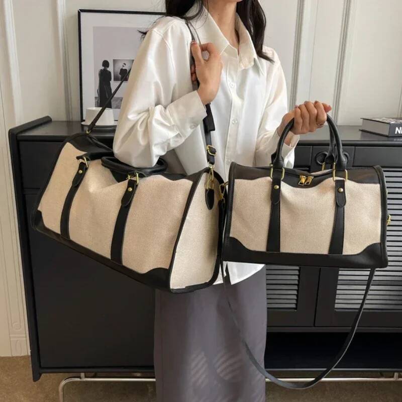 Travel Storage Handbag Retro Style Fitness Luggage Women s Crossbody Bag Nylon PU Women s design Shoulder Bag Autumn New Designer Bag