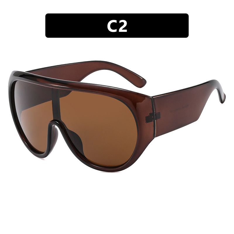 Over sized One Piece Sunglasses 2025 New Style Sports Protection European American Trendy Unique Driving Sun Glasses