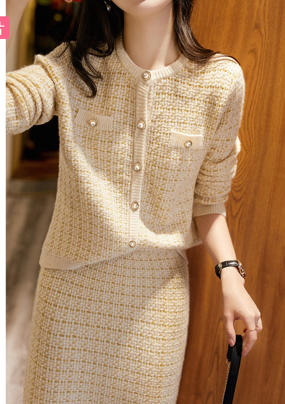 Luxury Brand Designer Clothing Jacket 2025 Spring And Autumn New Style Light Social Atmosphere Walking In The World Little Style Long Sleeve Knitted S