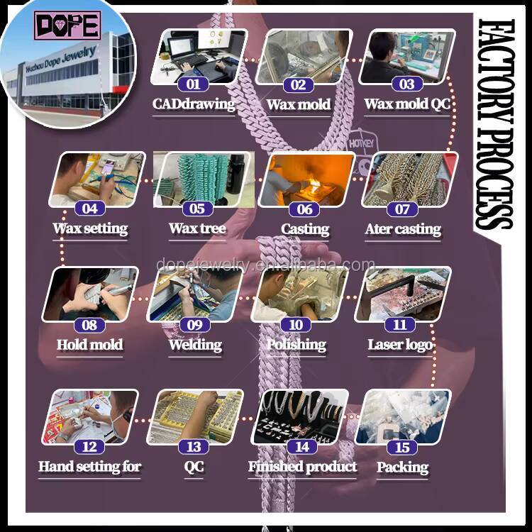 8mm VVS Moissanite Hiphop Iced Out Cuban Link Chain 925 Sterling Silver Black Moissanite Cuban Chain