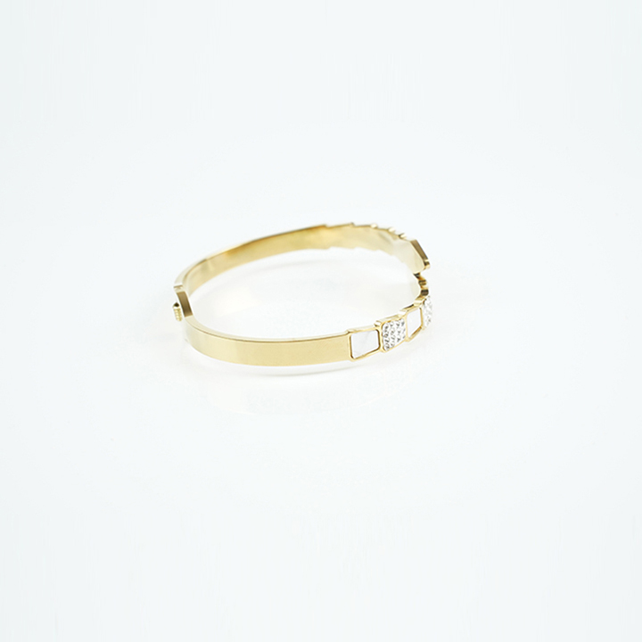 18k gold-plated women's high-end women's jewelry stainless steel open bracelet