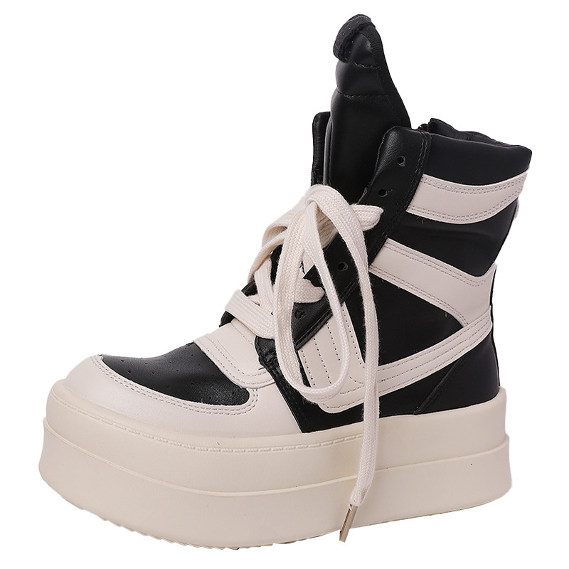 Designer lace up women's casual sports shoes, thick sole height increasing multifunctional white shoes, 2025 new model