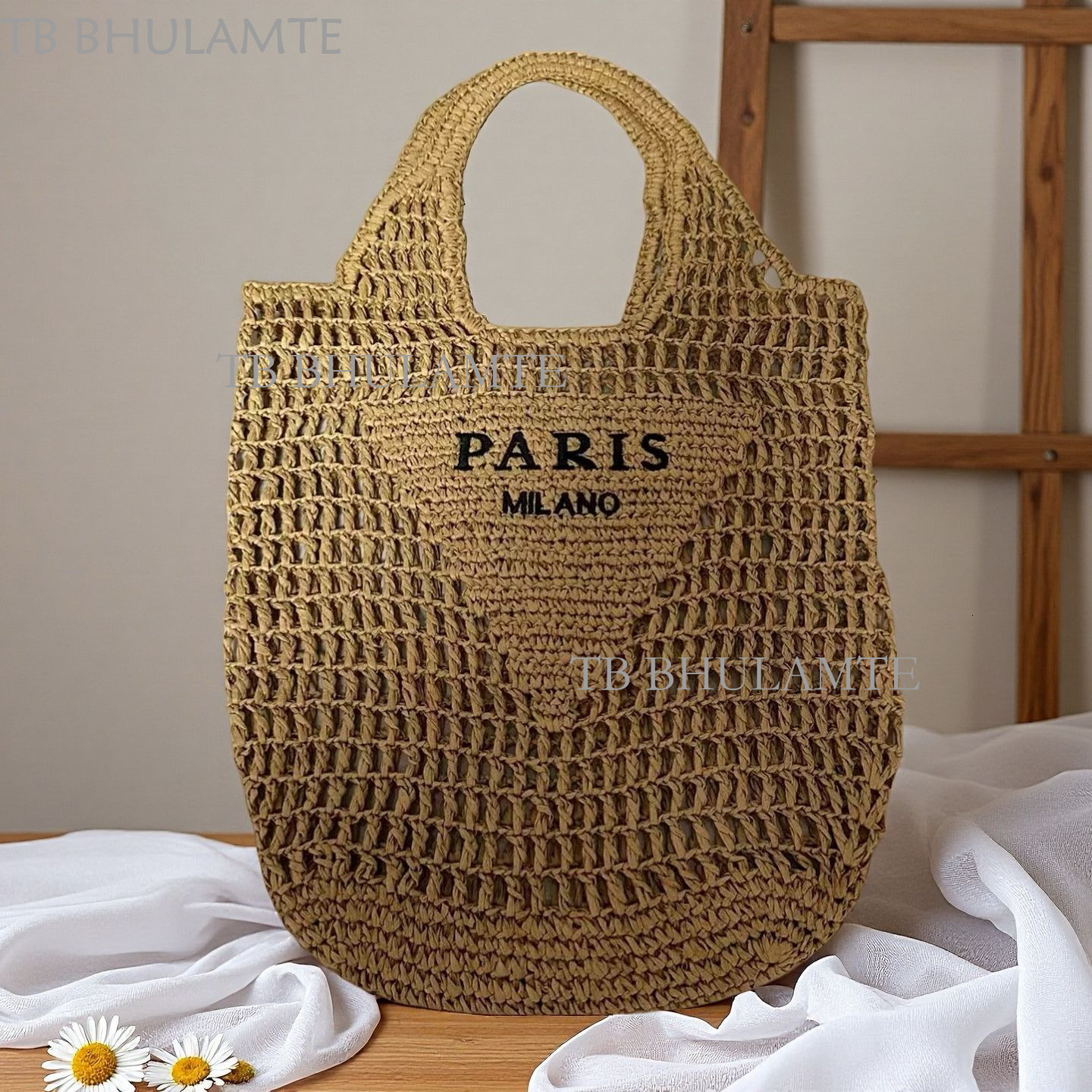 Letter Embroidery Handwoven Bag Hollow Crochet Straw Bag Beach Vacation Beach Luxury Designer Free Shipping Bag Shoulder Bag Straw Bag For Women