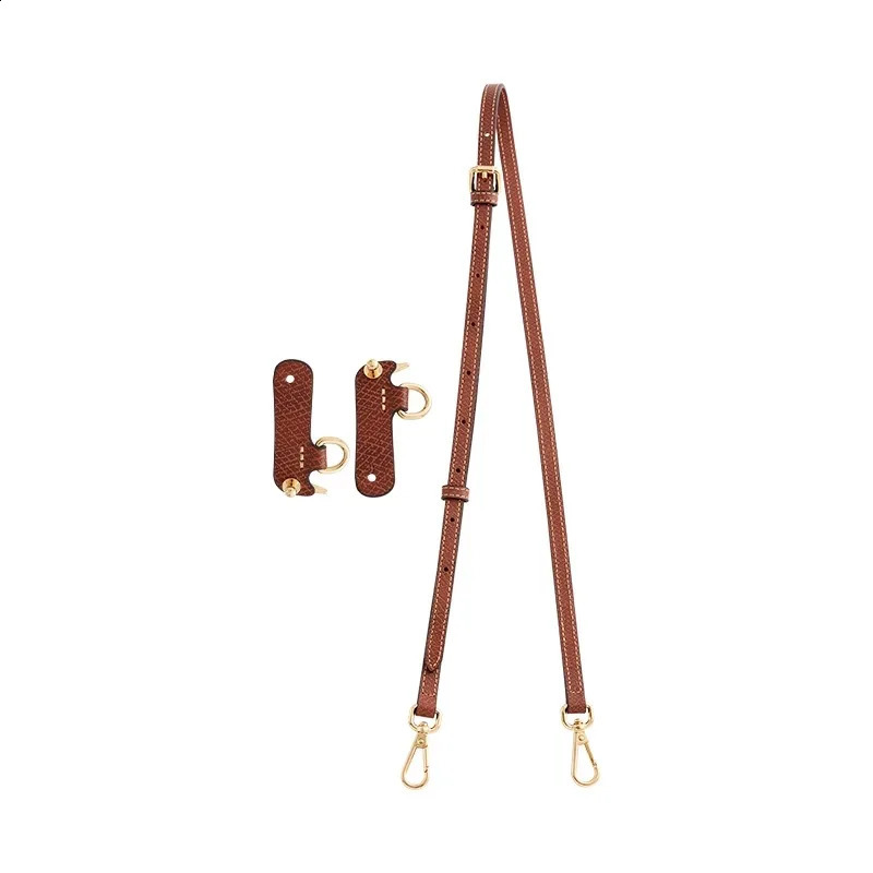 Leather Replacement Crossbody Bag Strap Fit for Longchamp 2025 Mocha mini shoulder strap without punching modification250920