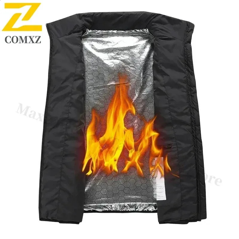 21 Zone Heating Vest Mens USB Infrared Thermal Jacket Smart Heated Clothes Winter Coldproof Thick Sleeveless Coat Hiking 250920