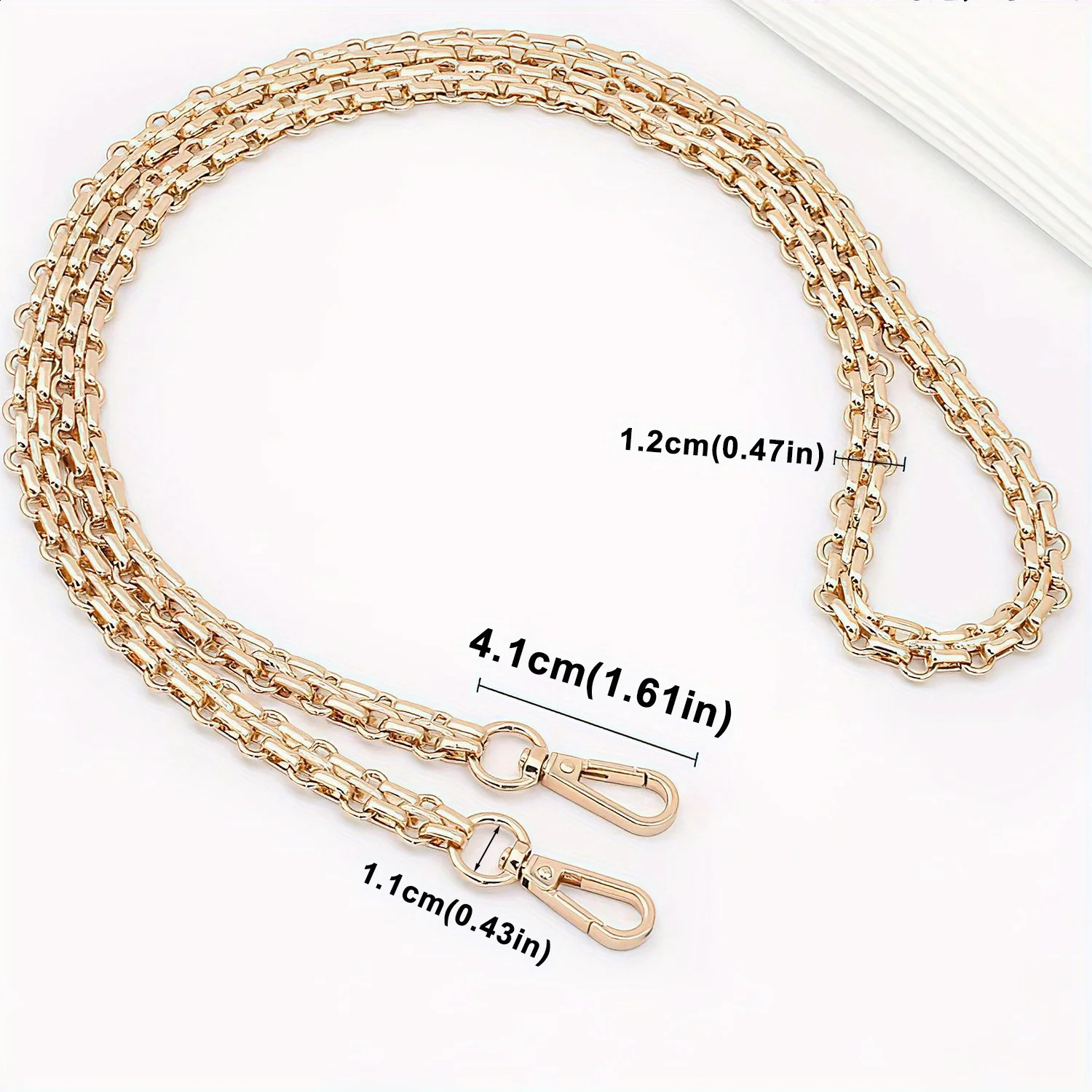 Metal Bag Chain Replacement Parts Accessories for HandWoven Shoulder Handbag DIY Handmade Tools Detachable Straps Purse Making250920