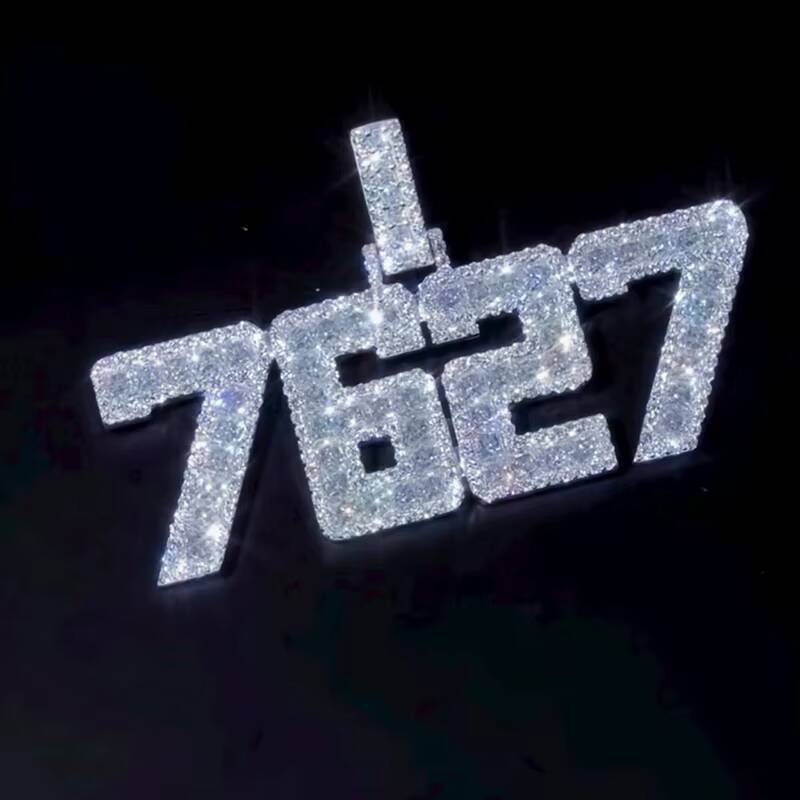 Customized Trend Moissanite Digital Pendant Vvs Chilled Moissanite Jewelry Pass Diamond Tester Hip Hop Moissanite Pendant