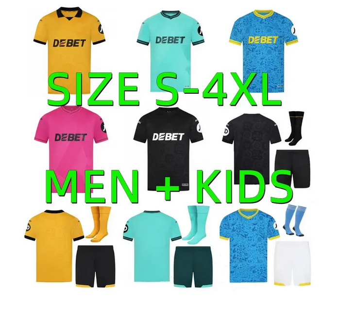 2025 2026 WoLvErHaMpToNes WoLvEs SARABIA Soccer Jerseys 25 26 Player version Strand Larsen GUEDES CUNHA HEE CHAN Andre HEE CHAN Football Shirts Men Kids goalkeeper