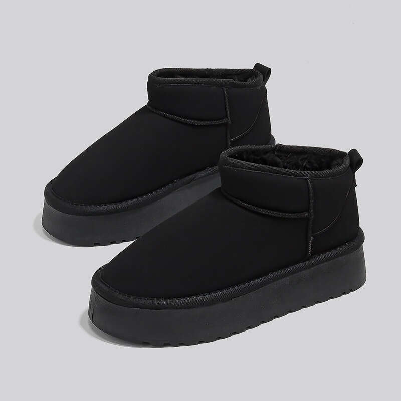 Platform Sole Snow for Women, Boots, 2024 Winter New Style, Warm Cotton Fleece Lined, Thickened Women's Shoes, Short Boots designer shoes designe