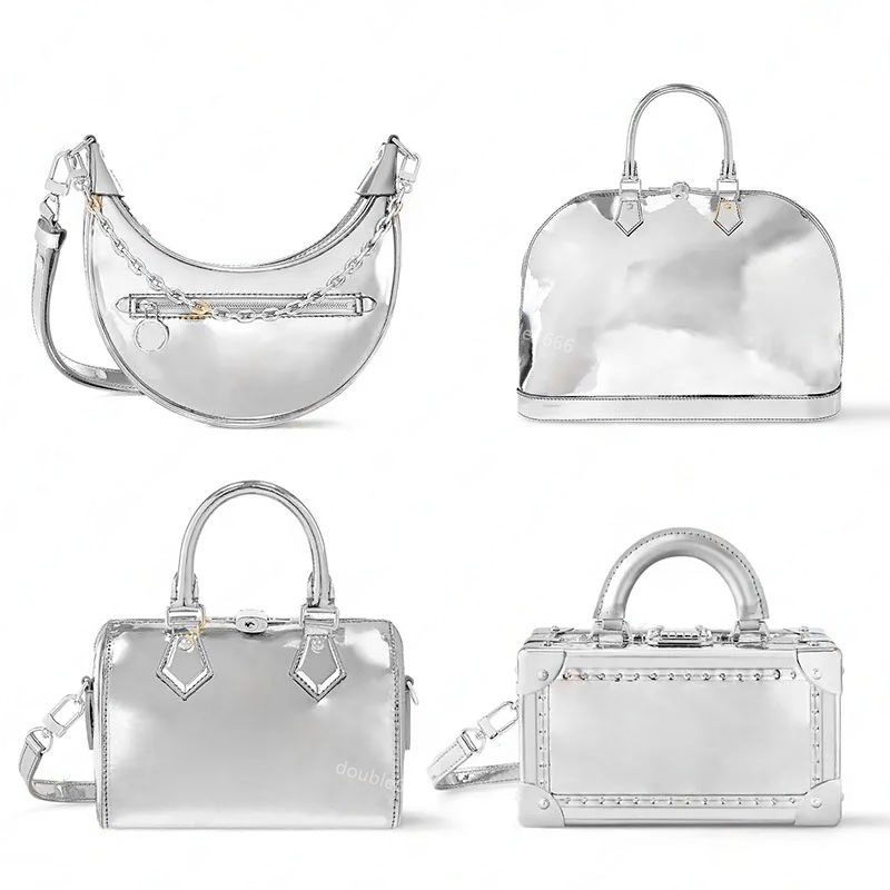 Ladies Fashion Casual Designe Luxury silver Loop Bag Totes Handbag Top Handbag Bag Shoulder Bag Crossbody Quality messenger bag Purse Pouch travel bag Boston bag