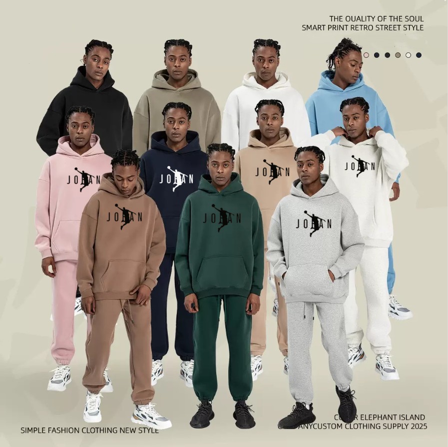 Tracksuits Mens Female Tracksuit Casual Jogging Suit Sweatshirt Set Hoodies Sweatpant 2Pcs Fashion Warm Solid Colors Loose Sportswear Dh7Eb